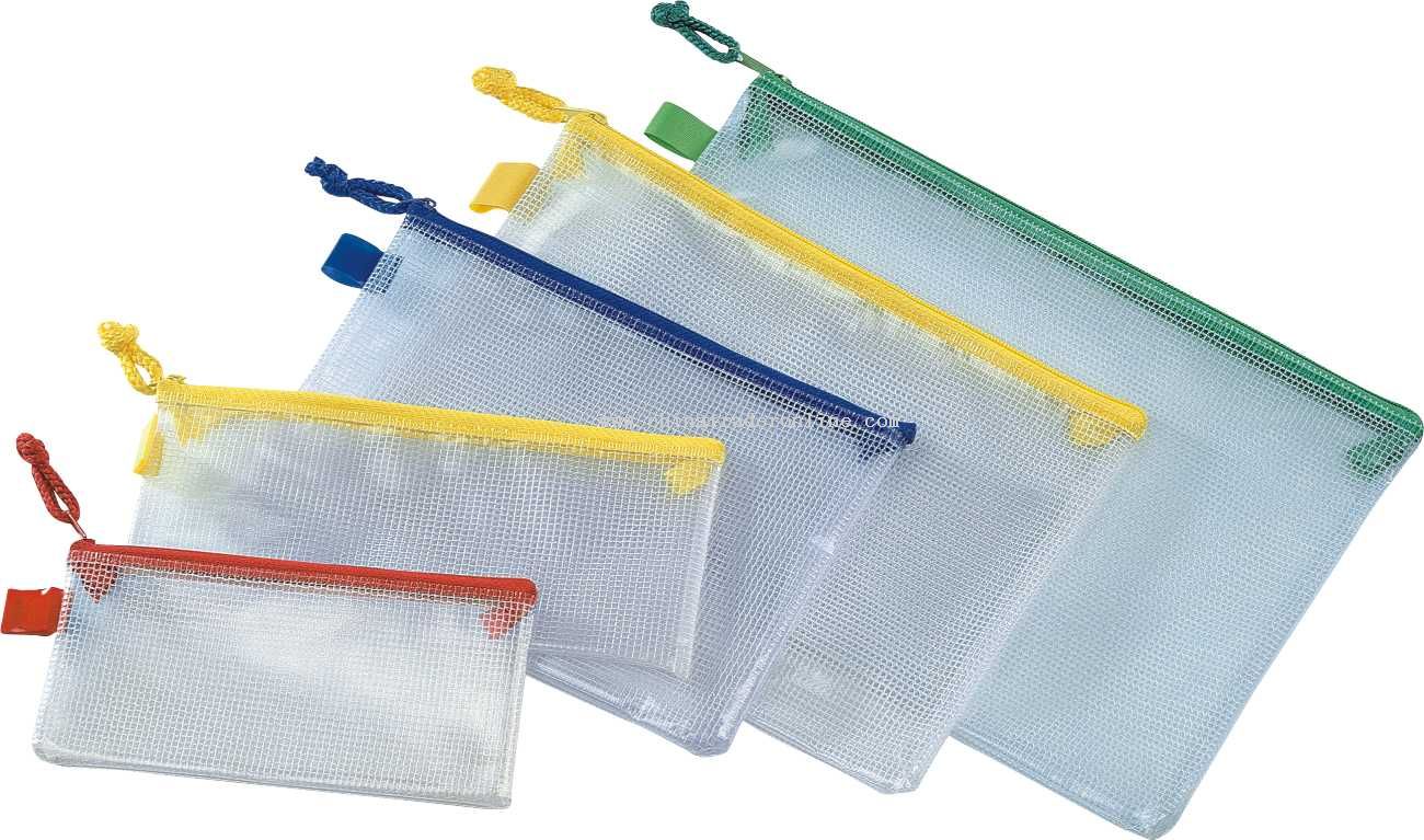 Mesh PVC zipper bag from China